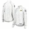 Outlet ⭐ Women's Colosseum White Missouri Tigers Operation Hat Trick Military Appreciation Officer Arctic Camo Raglan Quarter-Zip Jacket 😀