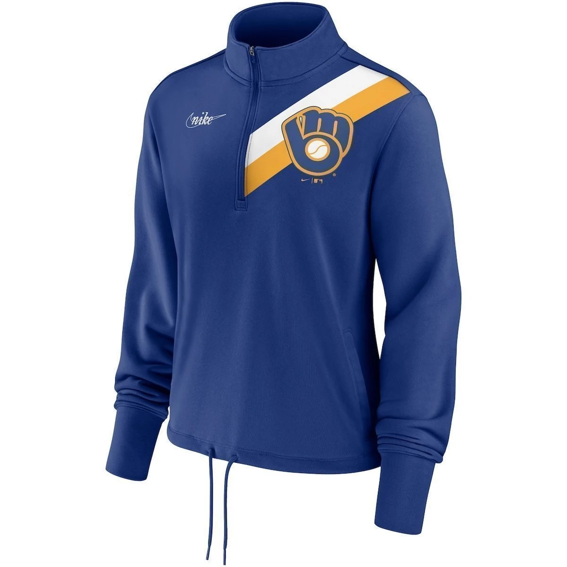 Coupon β¨ Women's Nike Royal Milwaukee Brewers 1982 Cooperstown Collection Rewind Stripe Performance Half-Zip Pullover π 3 Coupon β¨ Women's Nike Royal Milwaukee Brewers 1982 Cooperstown Collection Rewind Stripe Performance Half-Zip Pullover π - Image 3
