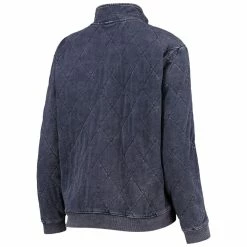 Deals 🧨 Women's Gameday Couture Navy West Virginia Mountaineers Unstoppable Chic Quilted Quarter-Zip Jacket 💯 -activewear Sales unnamed file 1031