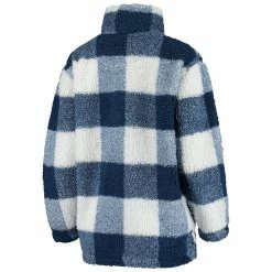 Buy 🔥 Women's G-III 4Her By Carl Banks Navy/White Washington Capitals Plaid Sherpa Quarter-Zip Jacket ✨ -activewear Sales unnamed file 1052