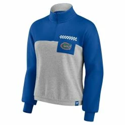 Budget 🌟 Women's Fanatics Branded Royal/Heathered Gray Florida Gators Sideline To Sideline Colorblock Quarter-Zip Jacket ✨ -activewear Sales unnamed file 1090