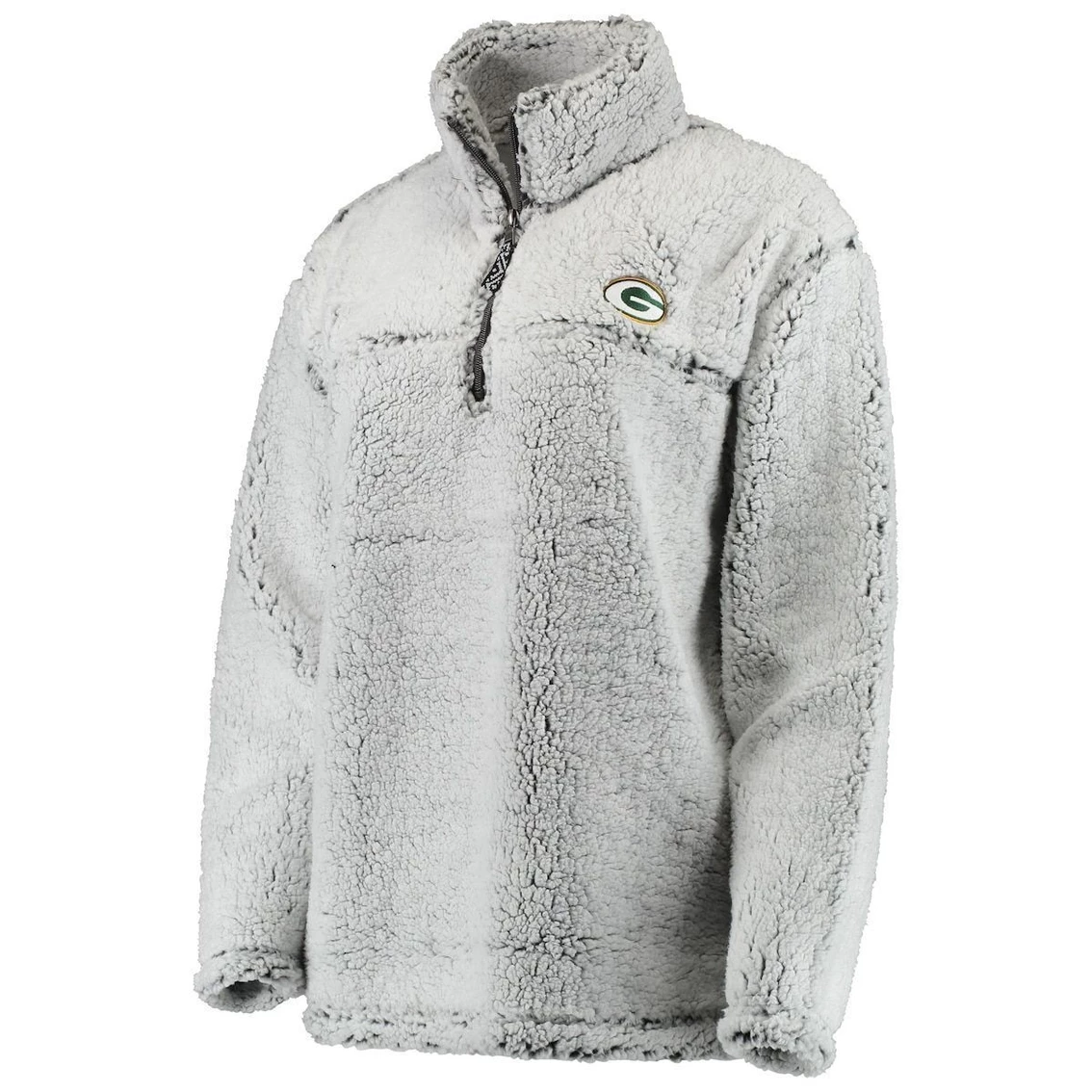 Outlet β G-III 4Her By Carl Banks π© Women's Gray Green Bay Packers Sherpa Quarter-Zip Pullover Jacket π― 3 Outlet β G-III 4Her By Carl Banks π© Women's Gray Green Bay Packers Sherpa Quarter-Zip Pullover Jacket π― - Image 3
