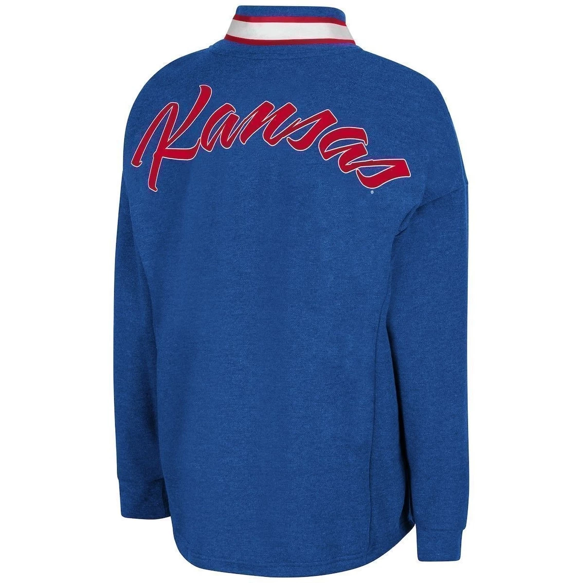 Brand new β€οΈ Women's Colosseum Royal Kansas Jayhawks Alice 2-Hit Fleece Quarter-Zip Jacket π― 4 Brand new β€οΈ Women's Colosseum Royal Kansas Jayhawks Alice 2-Hit Fleece Quarter-Zip Jacket π― - Image 4