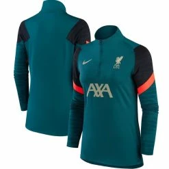 Top 10 😍 Women's Nike Teal Liverpool Strike Drill Raglan Quarter-Zip Performance Top ✨