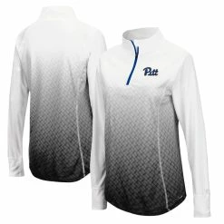 Wholesale 👏 Women's Colosseum Navy Pitt Panthers Magic Ombre Quarter-Zip Raglan Jacket 🔥