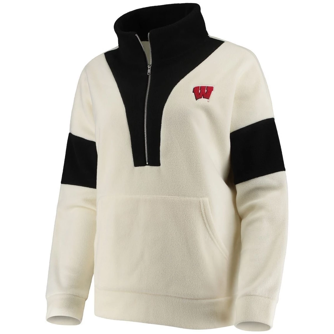 New 😀 Gameday Couture 👩 Women's White/Black Wisconsin Badgers Blocked In Colorblocked Half-Zip Jacket 🥰 3 New 😀 Gameday Couture 👩 Women's White/Black Wisconsin Badgers Blocked In Colorblocked Half-Zip Jacket 🥰 - Image 3