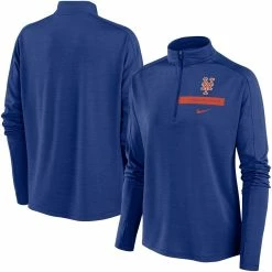 Budget ⌛ Women's Nike Royal New York Mets Primetime Local Touch Pacer Quarter-Zip Top 🔥