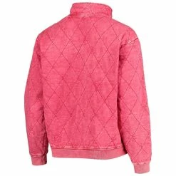 Budget 🥰 Women's Gameday Couture Scarlet Nebraska Huskers Unstoppable Chic Quilted Quarter-Zip Jacket 🔔 -activewear Sales unnamed file 1164