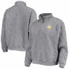 Best deal 🤩 Women's Gameday Couture Charcoal Iowa Hawkeyes Unstoppable Chic Quilted Quarter-Zip Jacket 🎉