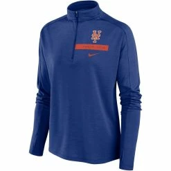 Budget ⌛ Women's Nike Royal New York Mets Primetime Local Touch Pacer Quarter-Zip Top 🔥 -activewear Sales unnamed file 118