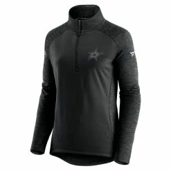 Budget 🛒 Women's Fanatics Branded Black/Heathered Charcoal Dallas Stars Authentic Pro Travel & Training Raglan Quarter-Zip Jacket 🧨 -activewear Sales unnamed file 1187