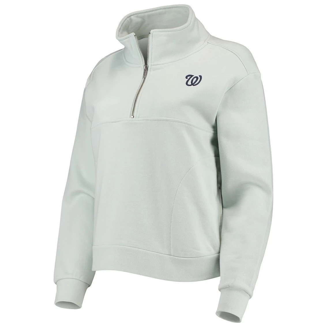 Deals π Women's The Wild Collective Light Blue Washington Nationals Two-Hit Quarter-Zip Pullover Top π 3 Deals π Women's The Wild Collective Light Blue Washington Nationals Two-Hit Quarter-Zip Pullover Top π - Image 3
