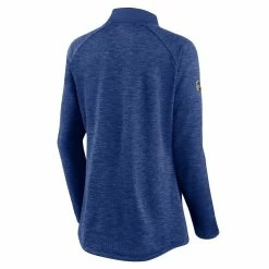 Deals 🤩 Women's Fanatics Branded Blue/Heathered Blue Tampa Bay Lightning Logo Authentic Pro Travel & Training Raglan Quarter-Zip Jacket 🎉 -activewear Sales unnamed file 1196
