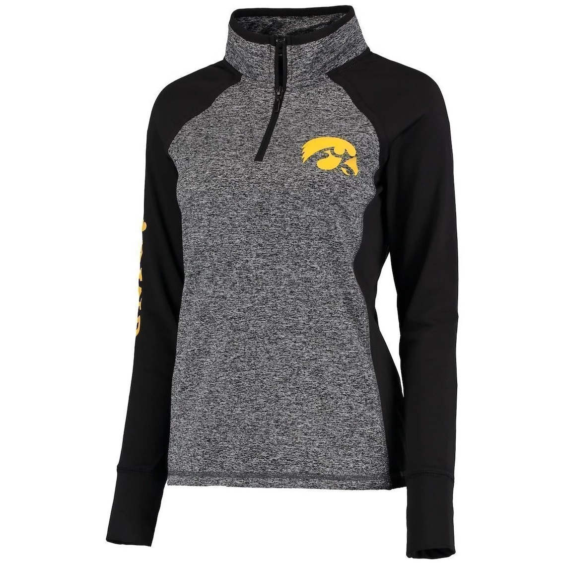 Best Pirce 🛒 Camp David 👩 Women's Gray/Black Iowa Hawkeyes Finalist Quarter-Zip Pullover Jacket 😍 1 Best Pirce 🛒 Camp David 👩 Women's Gray/Black Iowa Hawkeyes Finalist Quarter-Zip Pullover Jacket 😍