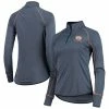 Flash Sale 🎉 Women's Colosseum Navy Auburn Tigers Stingray Raglan Quarter-Zip Top ❤️