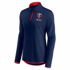Wholesale 🔥 Women's Fanatics Branded Navy Minnesota Twins Worth The Drive Quarter-Zip Jacket 🧨 -activewear Sales unnamed file 1241