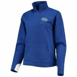 Hot Sale 😍 Women's Gameday Couture Royal Florida Gators Embossed Quarter-Zip Jacket 👏 -activewear Sales unnamed file 1259