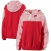 Best deal ❤️ Women's ZooZatz Red Wisconsin Badgers Chevron Swishy Quarter-Zip Hoodie Jacket 💯