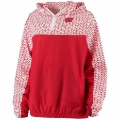 Best deal ❤️ Women's ZooZatz Red Wisconsin Badgers Chevron Swishy Quarter-Zip Hoodie Jacket 💯 -activewear Sales unnamed file 1266