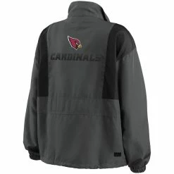 Cheapest 🛒 Women's WEAR By Erin Andrews Charcoal Arizona Cardinals Popover Packable Half-Zip Jacket 😀 -activewear Sales unnamed file 1275