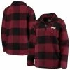 Best reviews of ❤️ Boxercraft 👩 Women's Maroon/Black Virginia Tech Hokies Plaid Sherpa Quarter-Zip Pullover Jacket ✨