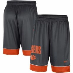 Cheap 😀 Men's Nike Charcoal/Orange Clemson Tigers Fast Break Performance Shorts 😀