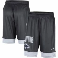 Outlet 👍 Men's Nike Charcoal/White Penn State Nittany Lions Fast Break Shorts 🤩
