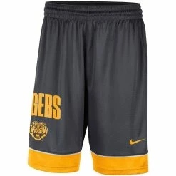 Hot Sale 🎁 Men's Nike Charcoal/Gold LSU Tigers Fast Break Shorts 🛒 -activewear Sales unnamed file 1410