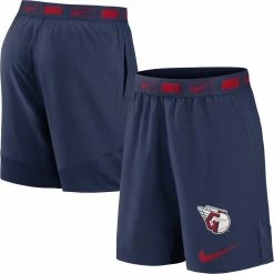 Best reviews of 🥰 Men's Nike Navy Cleveland Guardians Primetime Logo Performance Shorts 😀