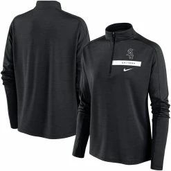 Best deal 🧨 Women's Nike Black Chicago White Sox Primetime Local Touch Pacer Quarter-Zip Top 🔥