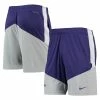 Brand new ⌛ Men's Nike Purple/Gray Kansas State Wildcats Performance Player Shorts 🌟