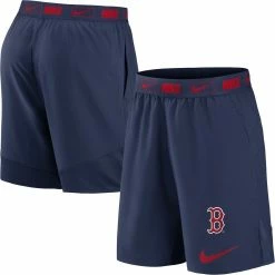 Best Sale π₯ Men's Nike Navy Boston Red Sox Primetime Logo Performance Shorts π