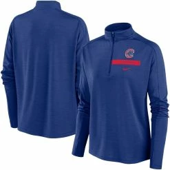 Cheapest π Women's Nike Royal Chicago Cubs Primetime Local Touch Pacer Quarter-Zip Top π§¨