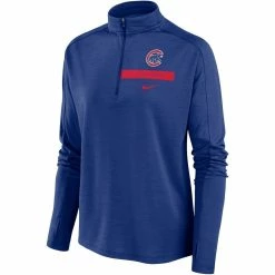 Cheapest 🛒 Women's Nike Royal Chicago Cubs Primetime Local Touch Pacer Quarter-Zip Top 🧨 -activewear Sales unnamed file 155