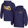 Deals ⌛ Women's Champion Purple LSU Tigers Packable Half-Zip Light Rain Jacket 😀