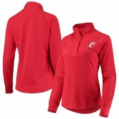 Cheap π Women's Under Armour Red Cincinnati Bearcats Double Knit Raglan Quarter-Snap Jacket π₯
