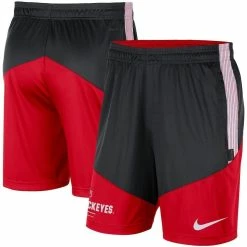 Top 10 🔥 Men's Nike Black/Scarlet Ohio State Buckeyes Team Performance Knit Shorts 🤩