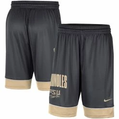 Top 10 👏 Men's Nike Charcoal/Gold Florida State Seminoles Fast Break Shorts 👍