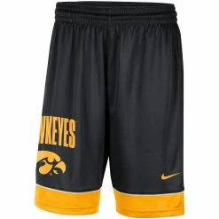 New 😀 Men's Nike Black/White Iowa Hawkeyes Fast Break Shorts 👍 -activewear Sales unnamed file 1806