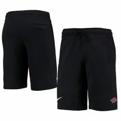 Discount 🌟 Men's Nike Black Arkansas Razorbacks College Primary Logo Club Fleece Shorts ✨