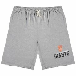 Best deal ⭐ Profile Men's Heathered Gray San Francisco Giants Big & Tall French Terry Shorts 👏