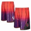 Top 10 😀 Men's Mitchell & Ness Red/Purple Toronto Raptors 1998/99 Hardwood Classics Fadeaway Reload 3.0 Swingman Shorts 🔔