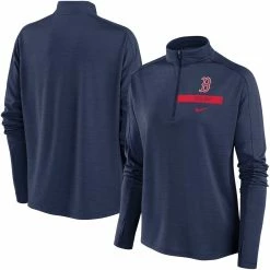 Best reviews of 🌟 Women's Nike Navy Boston Red Sox Primetime Local Touch Pacer Quarter-Zip Top ⭐