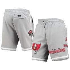 Wholesale 🎁 Men's Pro Standard Gray Tampa Bay Buccaneers Core Shorts 🧨