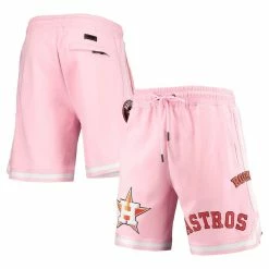 New 💯 Men's Pro Standard Pink Houston Astros Logo Club Shorts 🔥