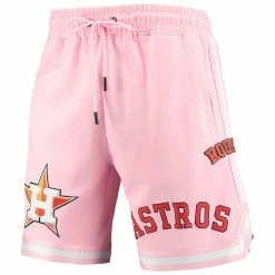 New 💯 Men's Pro Standard Pink Houston Astros Logo Club Shorts 🔥 -activewear Sales unnamed file 1924