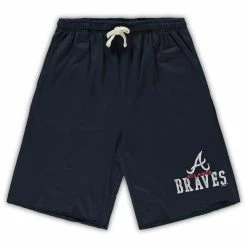 Coupon 𧨠Profile Men's Navy Atlanta Braves Big & Tall French Terry Shorts π