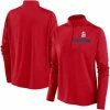 Buy ⭐ Women's Nike Red St. Louis Cardinals Primetime Local Touch Pacer Quarter-Zip Top ✔️