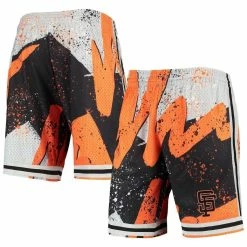 Cheap ❤️ Men's Mitchell & Ness Black San Francisco Giants Hyper Hoops Shorts 🎁