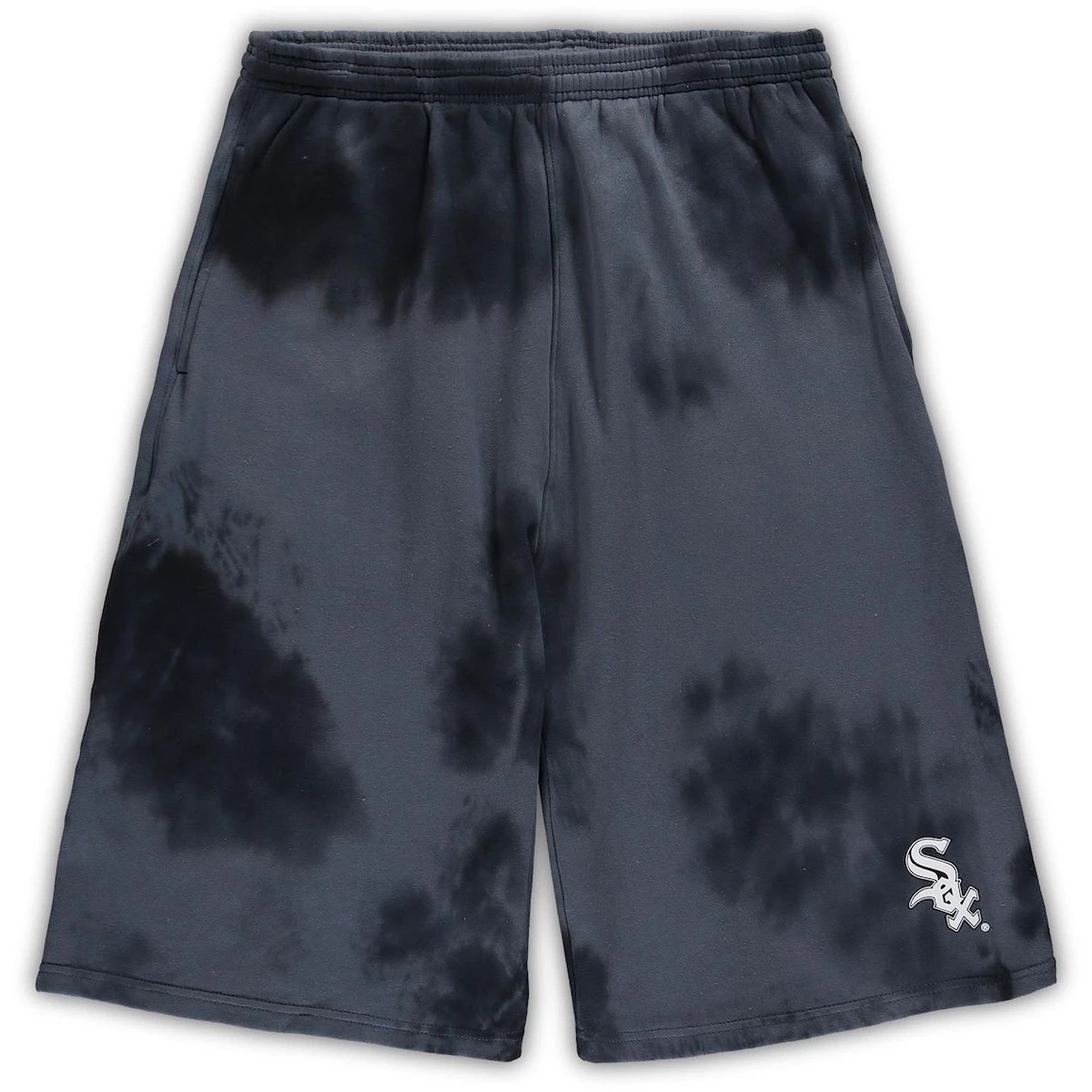 Flash Sale ⌛ Profile Men's Black Chicago White Sox Big & Tall Tye Dye Fleece Shorts 😀 2 Flash Sale ⌛ Profile Men's Black Chicago White Sox Big & Tall Tye Dye Fleece Shorts 😀 - Image 2